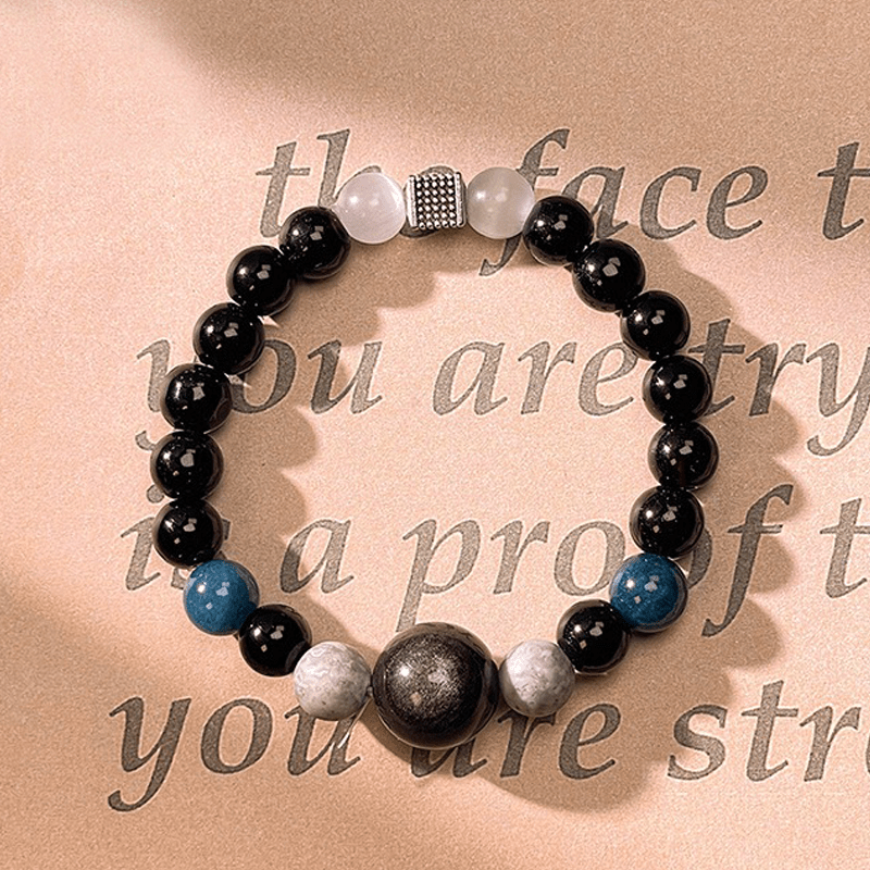 Natural Silver Obsidian Bracelet - Buddha Nature