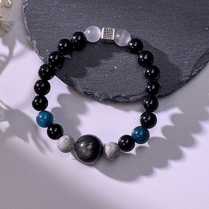 Natural Silver Obsidian Bracelet - Buddha Nature