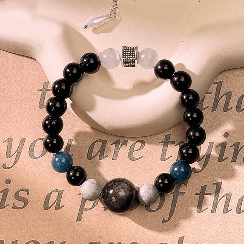 Natural Silver Obsidian Bracelet - Buddha Nature