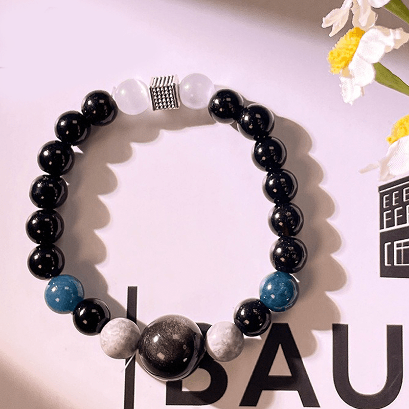 Natural Silver Obsidian Bracelet - Buddha Nature