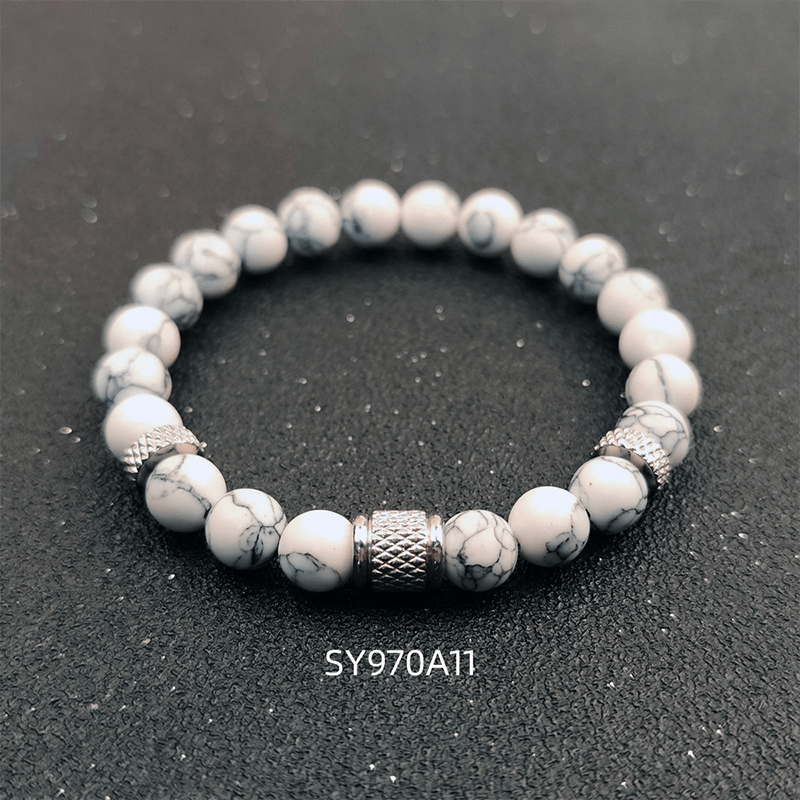 White Turquoise Bracelet - Buddha Nature