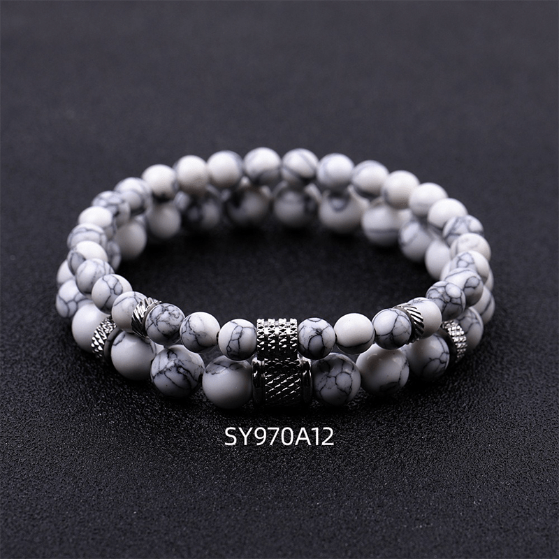 White Turquoise Bracelet - Buddha Nature